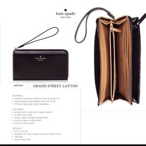 Kate Spade Grand Street Layton wristlet NWT